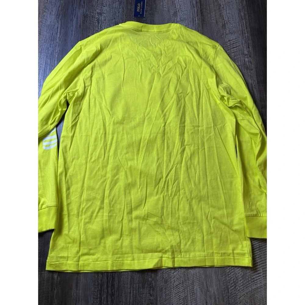 Polo Ralph Lauren Shirt Mens LT Yellow RL 67 Expedition Trail RIver Raft‎ Climb